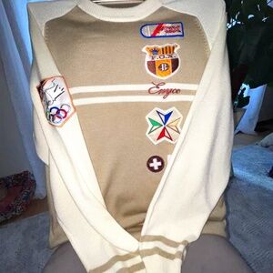 Vintage Enyce Logo Tan Sweater SZ XL
